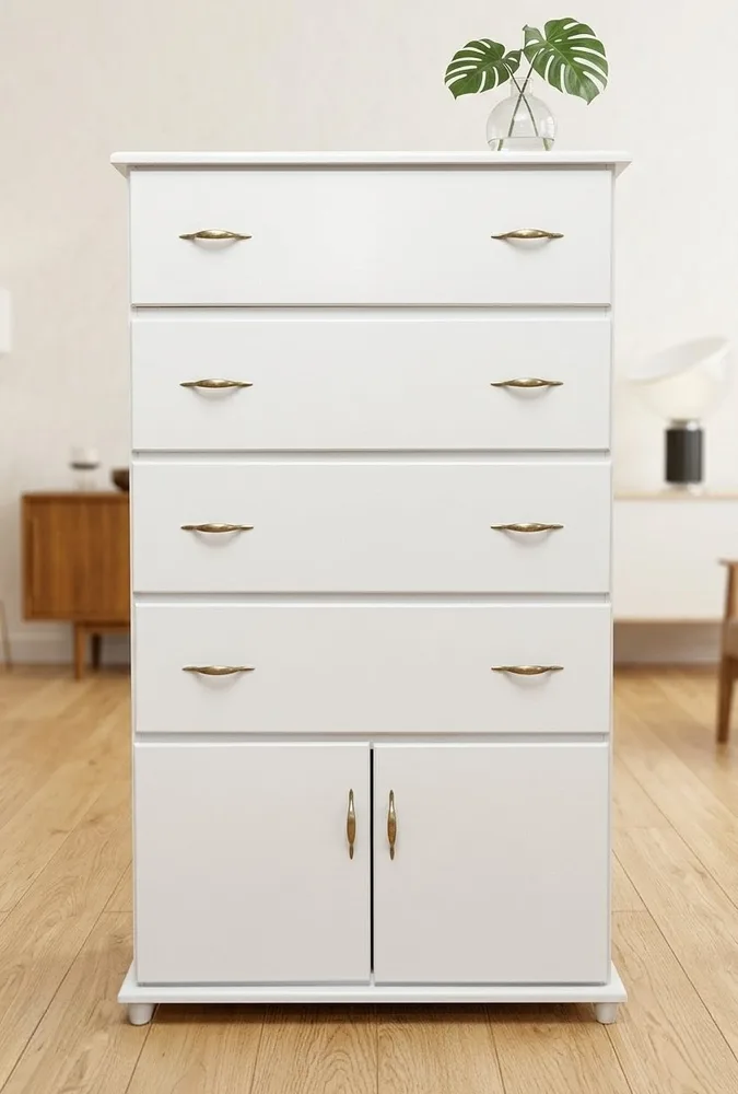 Chiffonier con 4 cajoneras y 2 puertas inferiores